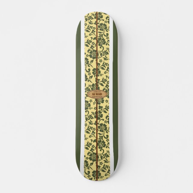 Mokuleia Customizable Vintage Surf Skateboard (Front)