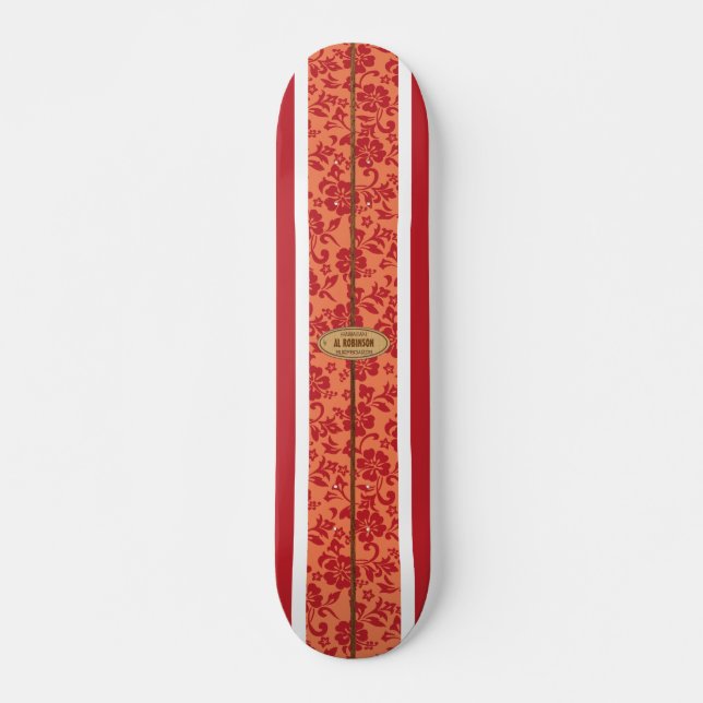 Mokuleia Customizable Vintage Surf Skateboard Deck (Front)