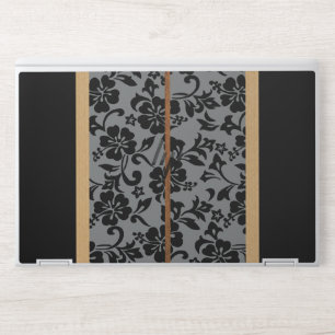 Mokuleia Hawaiian Faux Wood Black Surfboard HP Laptop Skin