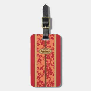 Mokuleia Hawaiian Faux Wood Monogram Surfboard Luggage Tag