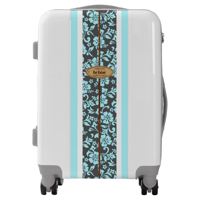 Mokuleia Hawaiian Hibiscus Monogram Surfboard Luggage (Front)