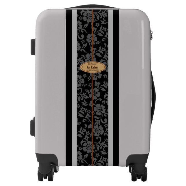 Mokuleia Hawaiian Hibiscus Monogram Surfboard Luggage (Front)
