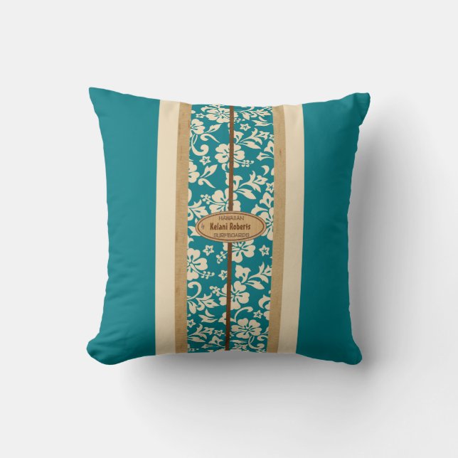 Mokuleia Surfboard Customizable Square Pillows (Front)