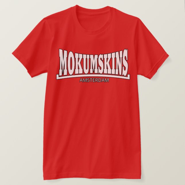 Mokumskins red white T-Shirt (Design Front)