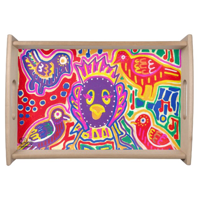 Mola1 Illustration Serving Tray (Front)