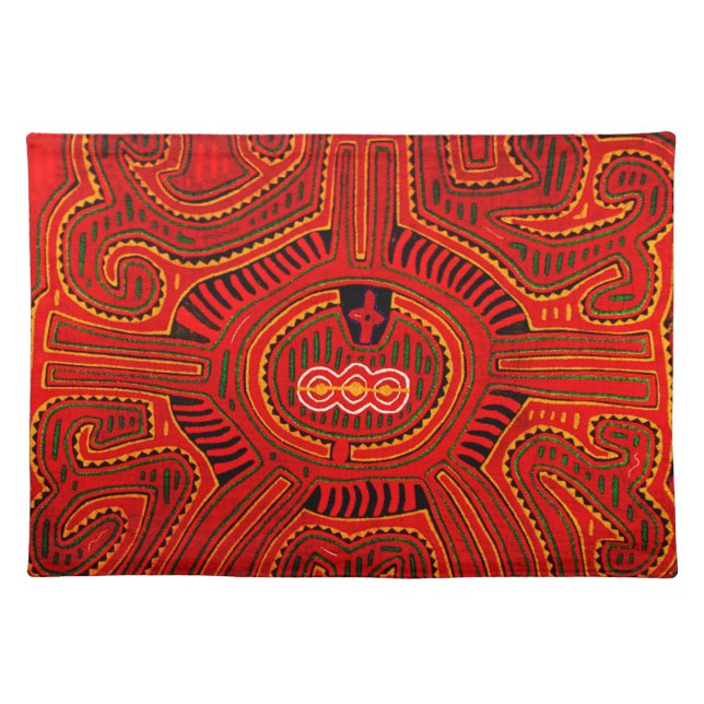 Mola Design by San Blas Indians Cloth Placemat (Front)