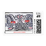 Mola Love Birds Postage Mola Love Birds Postage
