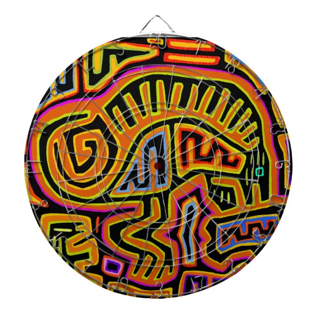 Mola Shaman Peyote Visions Dart Board (Front)