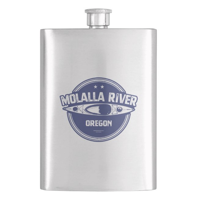 Molalla River Oregon Kayaking Flask (Front)