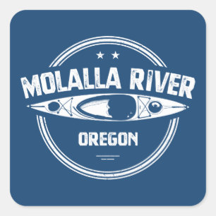 Molalla River Oregon Kayaking Square Sticker