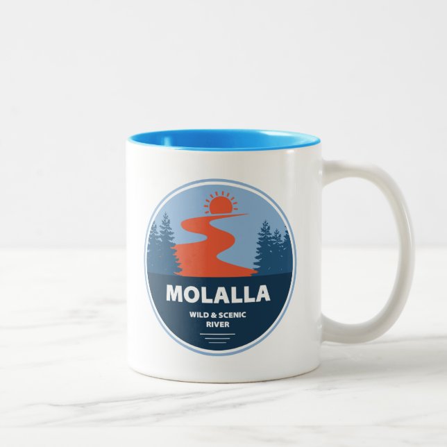 Molalla Wild And Scenic River Two-Tone Coffee Mug (Right)