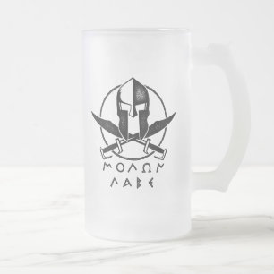 Molan Labe Come and Take It Frosted Glass Beer Mug