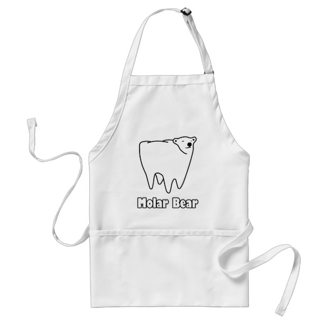 Molar Bear Polar Tooth Bear Adult Apron (Front)