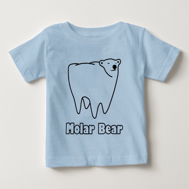 Molar Bear Polar Tooth Bear Baby T-Shirt (Front)
