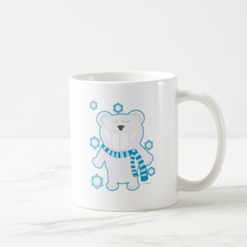 Molar Bear Scarf Funny Artic Polar Cartoon Coffee Mug