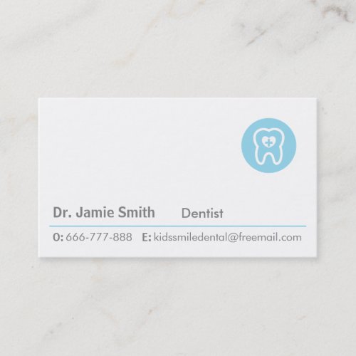 Molar Tooth First Aid Heart Dentist Business Cards