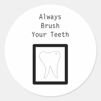 Molar Tooth With Dental Saying Classic Round Sticker