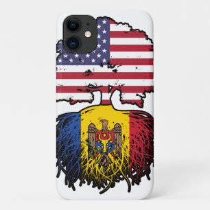 Moldava Moldavan American USA United States Flag iPhone 11 Case