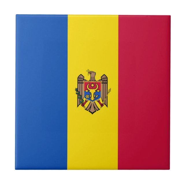 Moldavia flag ceramic tile (Front)