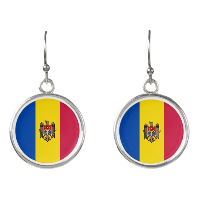 Moldavia flag earrings (Front)