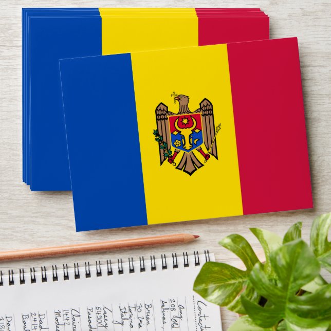 Moldavia flag envelope (Stacked)