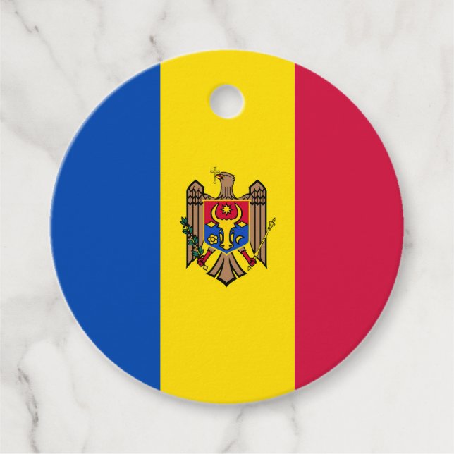 Moldavia flag favor tags (Front)
