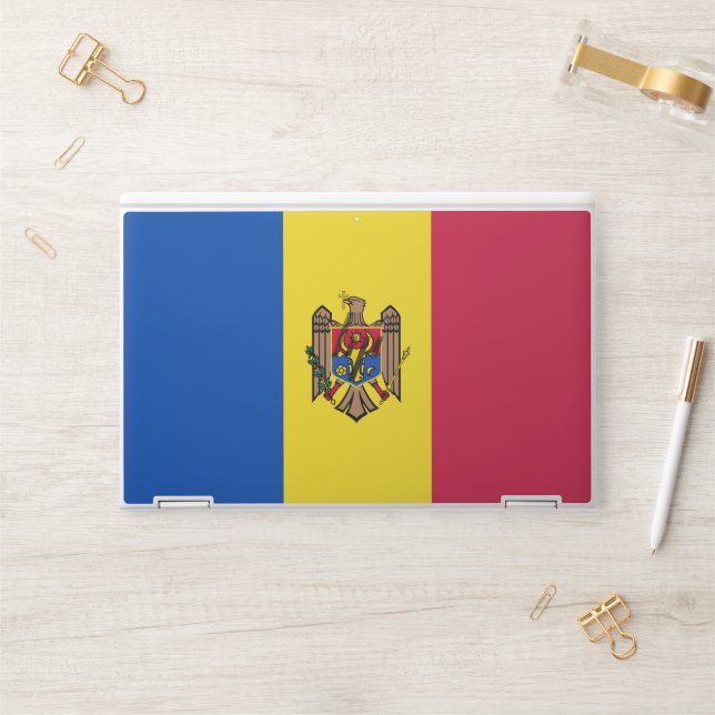 Moldavia flag HP laptop skin (Desk)