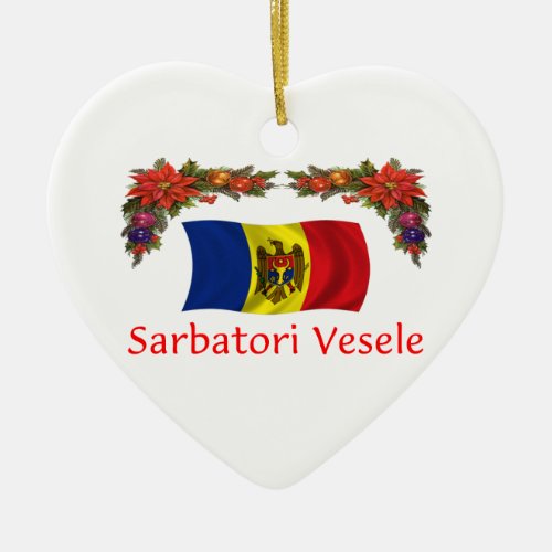 Moldova Christmas Ceramic Ornament