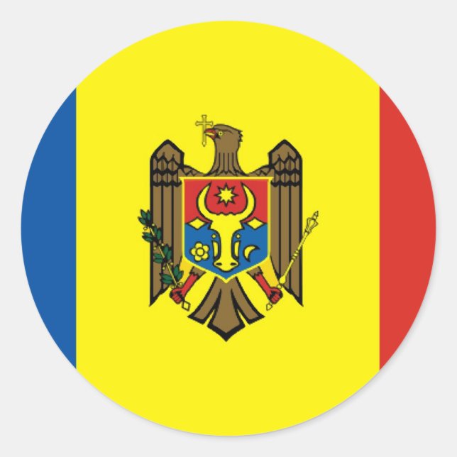 Moldova Classic Round Sticker (Front)