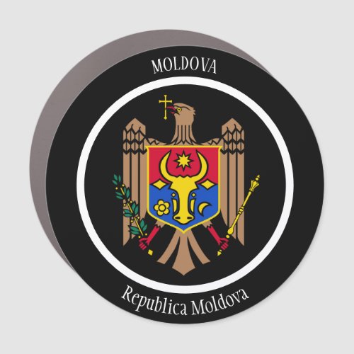 Moldova Coat of Arms Patriotic Car Magnet