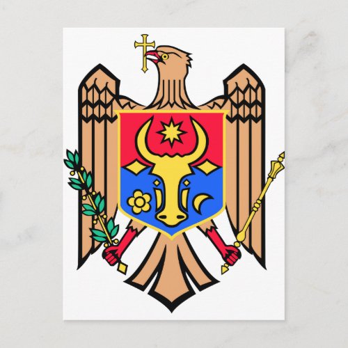 Moldova Coat of Arms Postcard