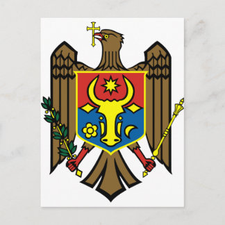 Moldova coat of arms postcard