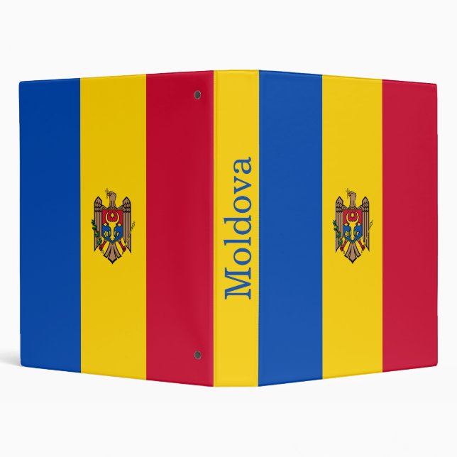 Moldova Flag 3 Ring Binder (Background)