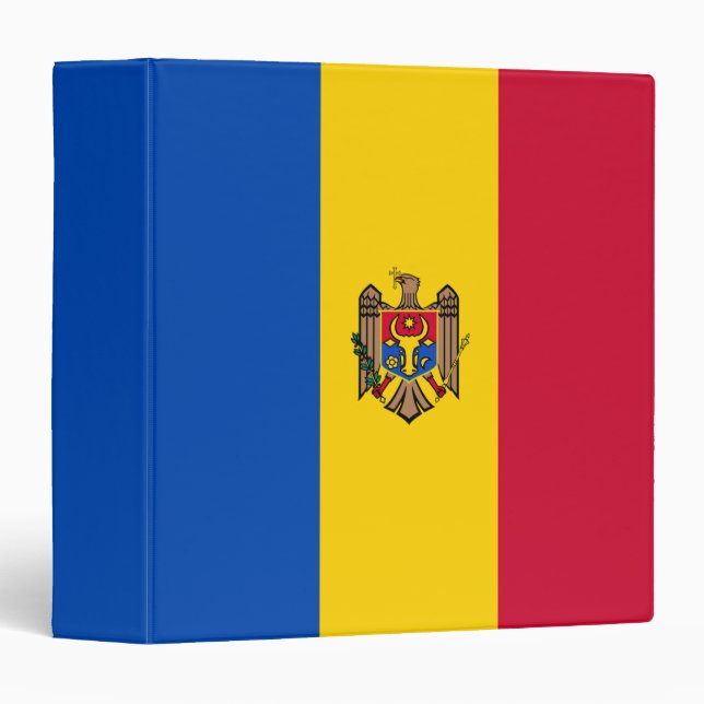 Moldova Flag 3 Ring Binder (Front/Spine)