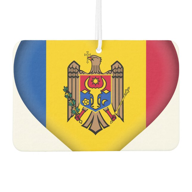 Moldova Flag Air Freshener (Front)