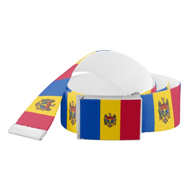 Moldova Flag Belt (Snake)
