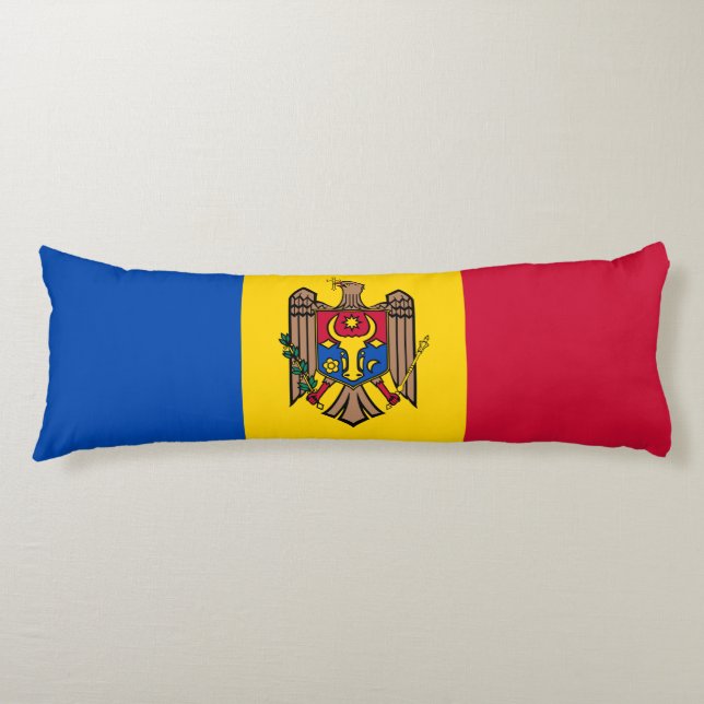 Moldova Flag Body Pillow (Front)