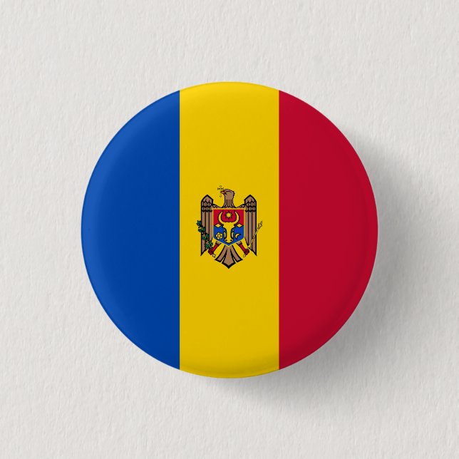 Moldova Flag Button (Front)