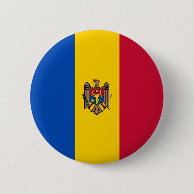 Moldova Flag Button (Front)