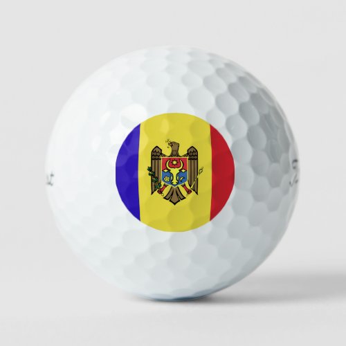 Moldova Flag Emblem Golf Balls