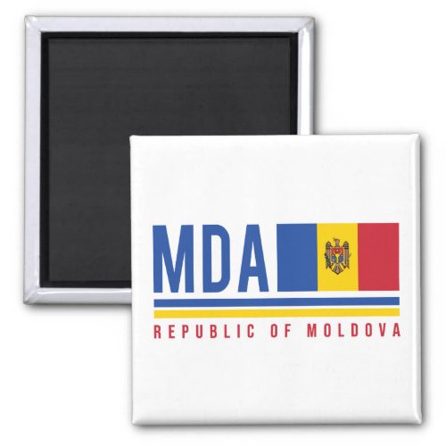 Moldova Flag  ISO Code Design Magnet