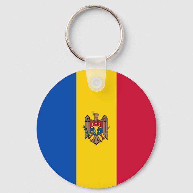 Moldova Flag Keychain (Front)
