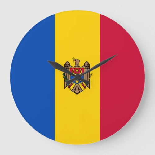 Moldova Flag Large Clock