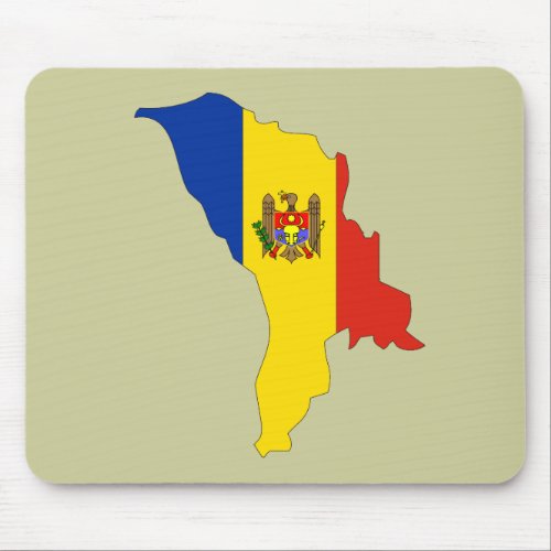 Moldova flag map mouse pad