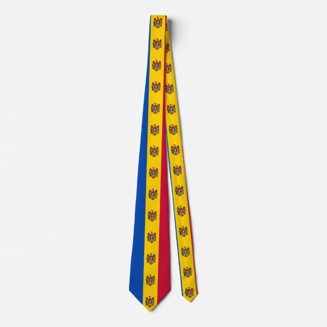 Moldova Flag Neck Tie (Front)