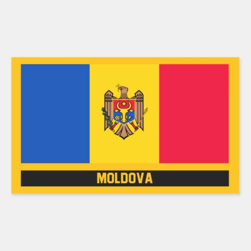 Moldova Flag Rectangular Sticker