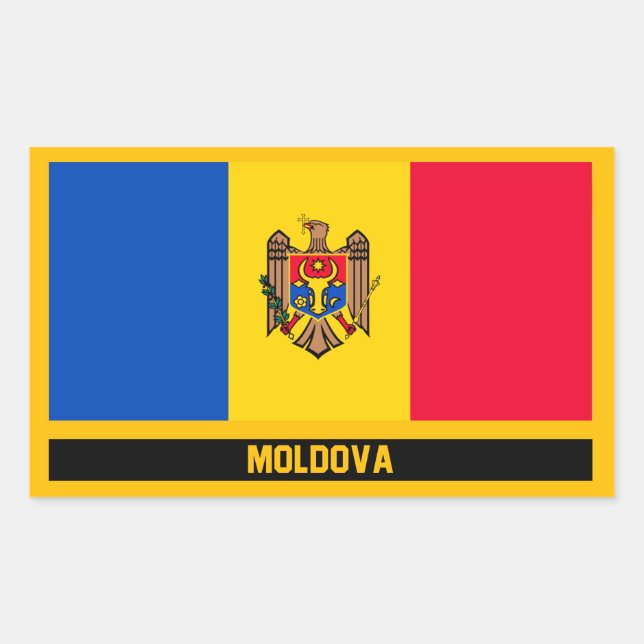 Moldova Flag Rectangular Sticker (Front)
