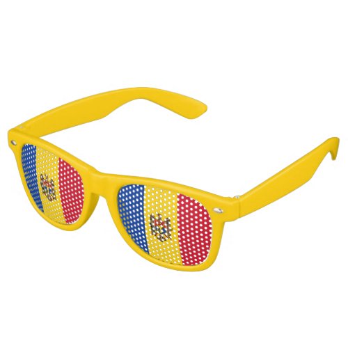 Moldova Flag Retro Sunglasses