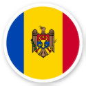 Moldova Flag Round Sticker