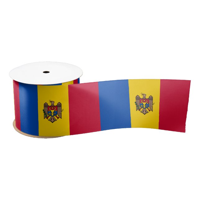 Moldova Flag Satin Ribbon (Spool)